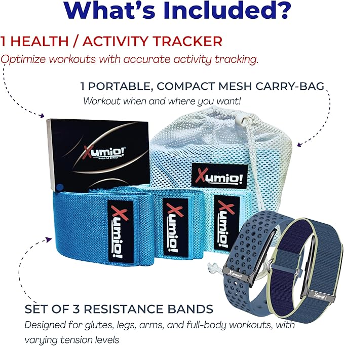 Screenless - Smart Health & Activity Tracker with 3 Premium Resistance Bands | Track Heart Rate, Sleep & Activity | Tone, Strengthen & Sculpt at Home or on The Go