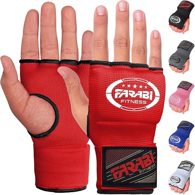 Farabi Quick Wraps Gloves Gel Paded Hand Wraps Adult MMA Boxing Muaythai Bandages Hand Protector 80cm Meter Wrist Support Strap Pair