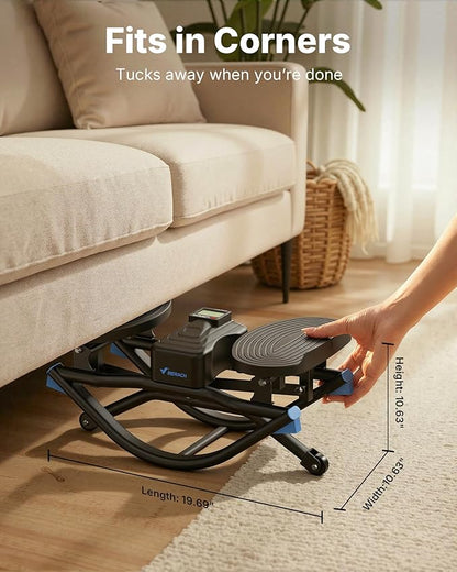 Merach Rocking Steppers for Exercise at Home,3D Motion Stair Stepper with Resistance Bands for Full Body Workout& Low-Impact Balance Board, 330 LBS Loading Capacity Exercise Equipment