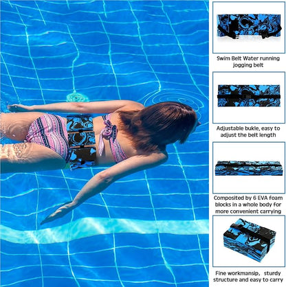 5 Pcs Pool Aquatic Exercise Set Including 2 Lightweight Water Dumbbells, 2 Ankle Swimming Weights, and Swim Belt Water Exercise Equipment for Aquatic Aerobics