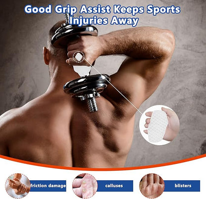 Silicone Gym Grips for Weight Lifting,Workout Gloves for Women Men Alternative,Anti Slip Gym Workout Grip,Rubber Gym Hand Grips-Weightlifting Grips Pad for Barbell,Pull Up,Ryptfit,Training