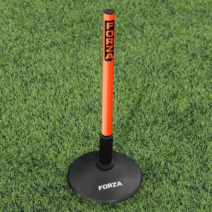 FORZA Slalom Agility Poles | Improve Endurance, Speed & Footwork | Color, Size & Rubber Base Options Available [8 Pack]