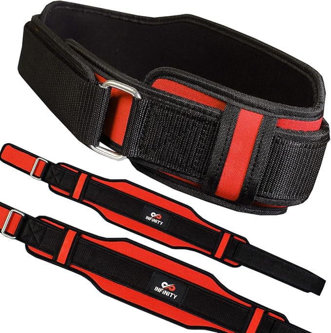 Neoprene Weight Lifting Belts Double Back Support Gym Workout Training Fitness
