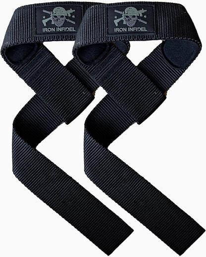 Iron Infidel Weight Lifting Straps - Wrist Straps for Weight Lifting, Deadlifting, Exercise, Crossfit, Strength Training, Olympic Lifts - Gym Straps for Grip Strength on Bar