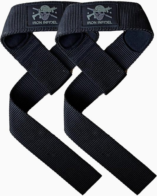 Iron Infidel Weight Lifting Straps - Wrist Straps for Weight Lifting, Deadlifting, Exercise, Crossfit, Strength Training, Olympic Lifts - Gym Straps for Grip Strength on Bar