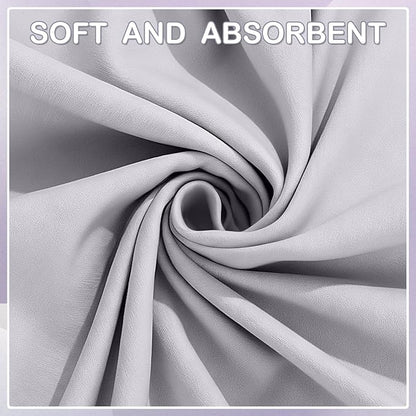 Soulchen 6 Pack Hot Yoga Towel Bulk with Grip Dot Non Slip 72" x 24" Microfiber Yoga Mat Soft Sweat Absorbent Pilates Blanket Mat Towel for Exercise Fitness Accessories Workout Gym(Gray)