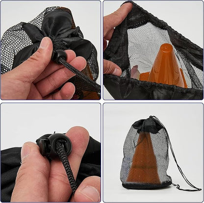 Cones Sports, Small Training Cones Set for Soccer Practice, 24 Pack 7 Inch Agility Field Cone Marker for Football Basketball Drills, Plastic Multi color Baseball Cone for Outdoor Indoor Games