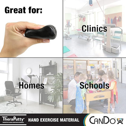 CanDo TheraPutty Standard Hand Exercise Putty For Rehabilitation, Exercises, Hand Therapy, and Occupational Therapy. Use To Strengthen Hand Muscles, Improve Fine Motor Skills, And Decrease Stress