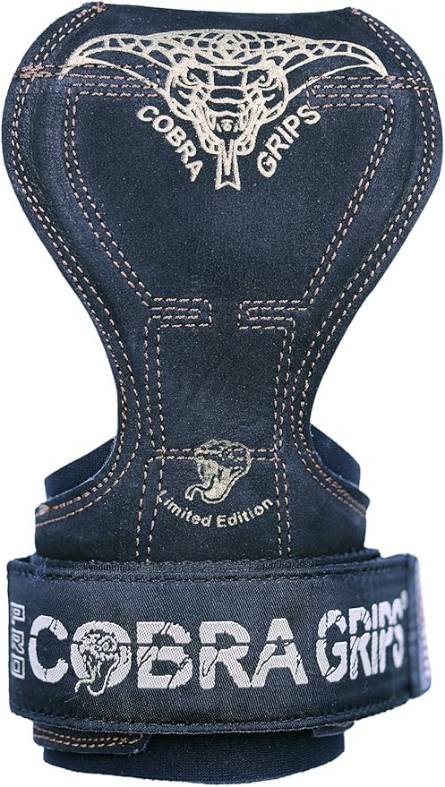 Cobra Grips PRO Weight Lifting Gloves Heavy Duty Straps Alternative with Power Lifting Hooks Padded Wrist Support for Deadlifts & Bodybuilding