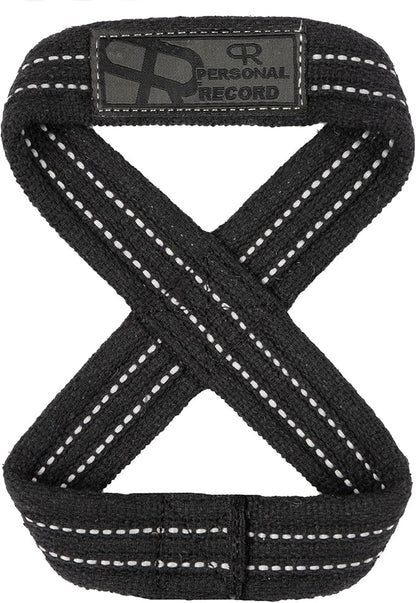 Deadlift Straps - Figure 8 Weightlifting Straps for Powerlifting, Bodybuilding, Strongman – Heavy Duty Grip Support Wrist Wraps for Men & Women
