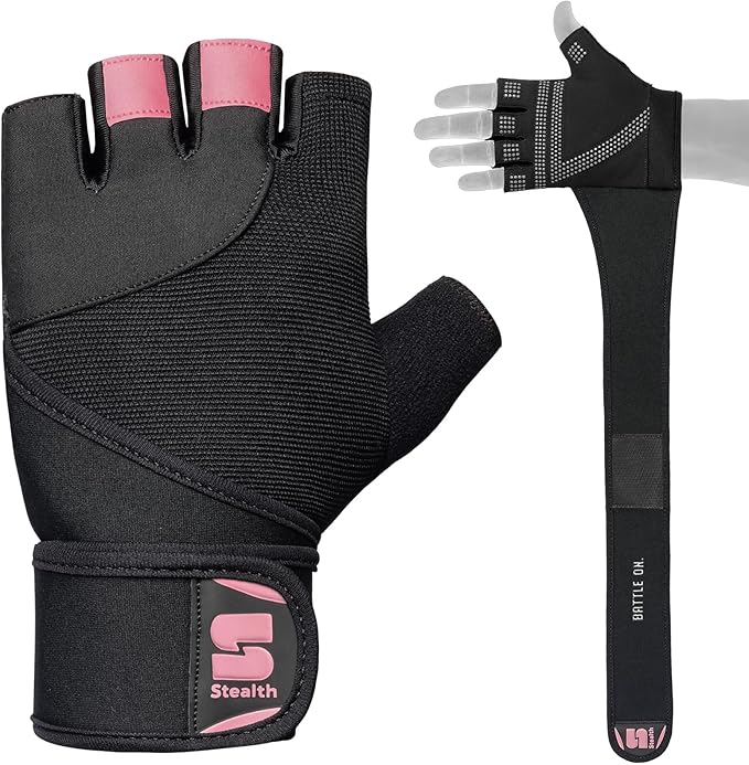 Weight Lifting Gloves with Wrist Wrap Support Padded Palm Protection Exercise Gym Workout Gloves Men & Women Training Fitness Weightlifting Bodybuilding,E9