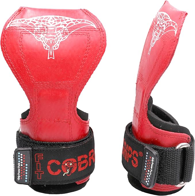 Cobra Grips PRO Weight Lifting Gloves Heavy Duty Straps Alternative with Power Lifting Hooks Padded Wrist Support for Deadlifts & Bodybuilding
