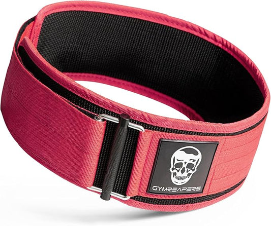 Gymreapers Quick Locking Weight Lifting Belt for Men Gym Belt for Powerlifting Deadlift Belt with 4 Inch Neoprene Metal Buckle Back Support Weightlifting Belt Women