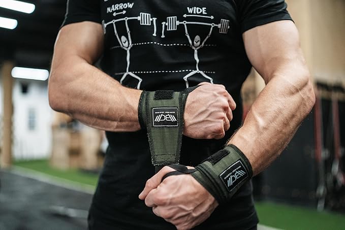 WARM BODY COLD MIND - Premium Cotton Weight Lifting Wrist Wraps for Cross Training, Powerlifting, Deadlift, Weightlifting, Gym, Wrist Straps, Workout, Fitness, Heavy-Duty Support with Thumb Loop