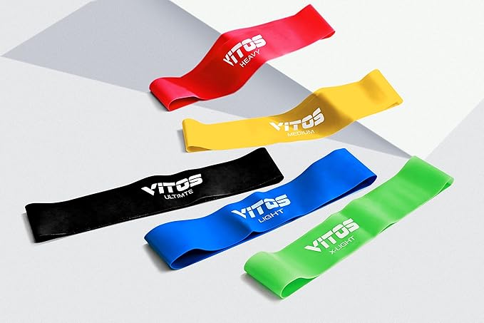 Vitos Resistance Bands Set - Exercise Bands for Working Out, Leg Exercises Elastic Stretch Bands