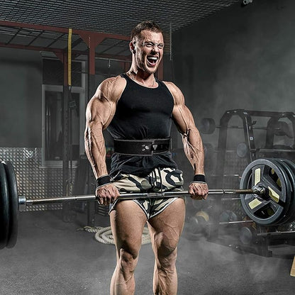 RDX Weight Lifting Belt Powerlifting, Approved By IPL and USPA, 10mm Thick 4" Leather Lumbar Back Support, Lever Buckle Gym Strength Training Equipment, Bodybuilding Deadlifts Squats Workout Men Women