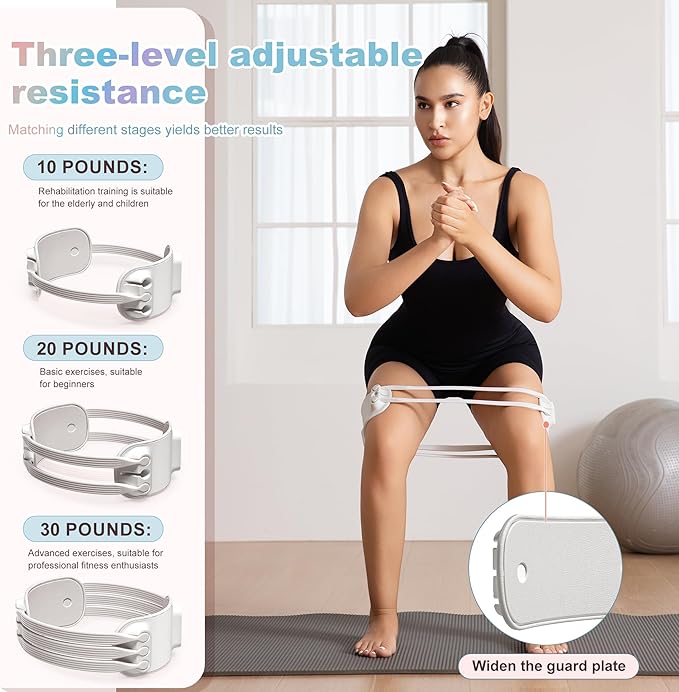 Adjustable Booty Bands-Resistance Bands for Legs Working Out-10/20/30lbs Exercise Workout Band with Carry Bag for Women & Men Physical Therapy, Home Fitness, Strength Training, Yoga