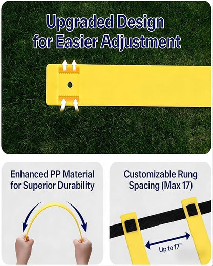 6 Packs Agility Ladder Speed Training Set - 36 Detachable Rungs (20 Inches Each) with 24 Ground Stakes, Portable Exercise Ladders for Soccer Football Footwork Training w/Carry Bag