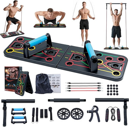 Push Up Board,Portable Dismountable 17 in 1 Push Up Bar at Home Gym,Professional Muscle Training Equipment is Available for Men and Women,The Ideal Gift for Fitness Enthusiasts,Pushup Board Set