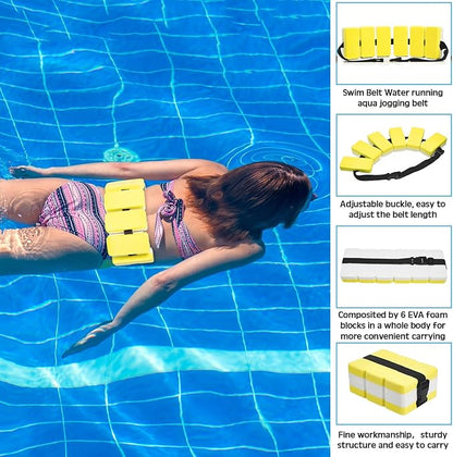 5 Pcs Pool Aquatic Exercise Set Including 2 Lightweight Water Dumbbells, 2 Ankle Swimming Weights, and Swim Belt Water Exercise Equipment for Aquatic Aerobics