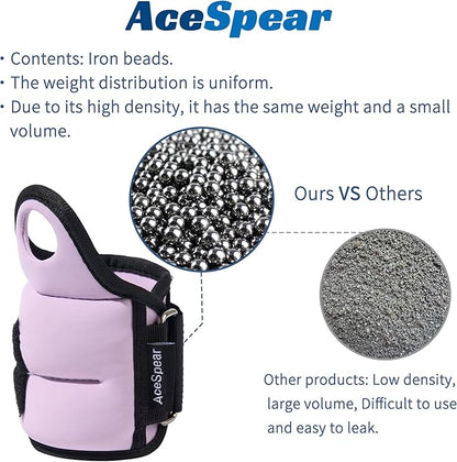 AceSpear Wrist Weights with Thumb Loops Lock for Men Women 1lb*2 2lbs*2 3lbs*2 Ankle Weights Weighted Gloves for Running Strength Training Walking Exercises
