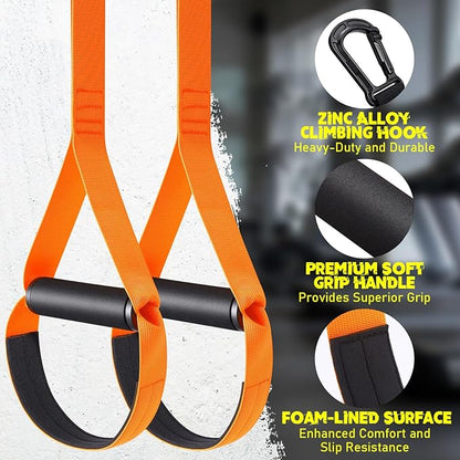 TOBWOLF Home Suspension Straps Training Kit, All in One Compact Resistance Trainer Straps & Door Anchors, Suitable for Home Gyms, Travel, Core Training & Full-Body Fitness