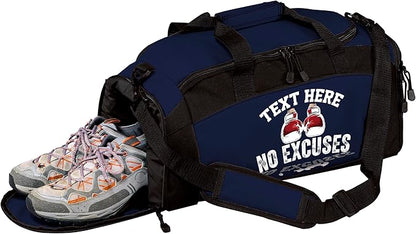 Personalized Boxing Duffle Bag with Name – Durable Gym Bag for Fighters, Custom Training Gear Bag with Shoe Compartment for Gloves & Equipment