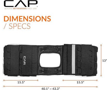 CAP Barbell Adjustable Weighted Vest | 20-150 lbs | Heavy-Duty Workout Vest with Removable Iron Weights for Strength Training, Cardio, Running, and Calisthenics