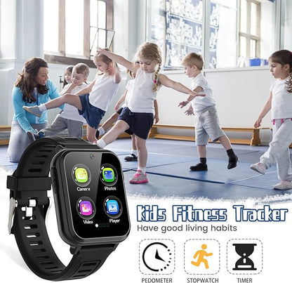 Kids Smart Watch Boys, Kids Smart Game Watch with 39 Games HD Touch Screen Video Camera Music Player Pedometer Flashlight Alarm Clock 12/24 hr Kid Watches for Boy Gifts for 5-12 Year Olds Boy Girl