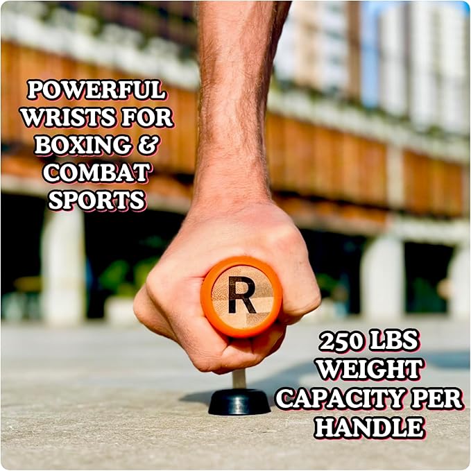 Wobbler - Revolutionary Unstable Push-Up Handles - Rotating T-Shape Pushup Bars for Core & Wrist Strength - Boxing & Martial Arts Training Equipment - Portable Home Gym for Triceps, Chest & Shoulder