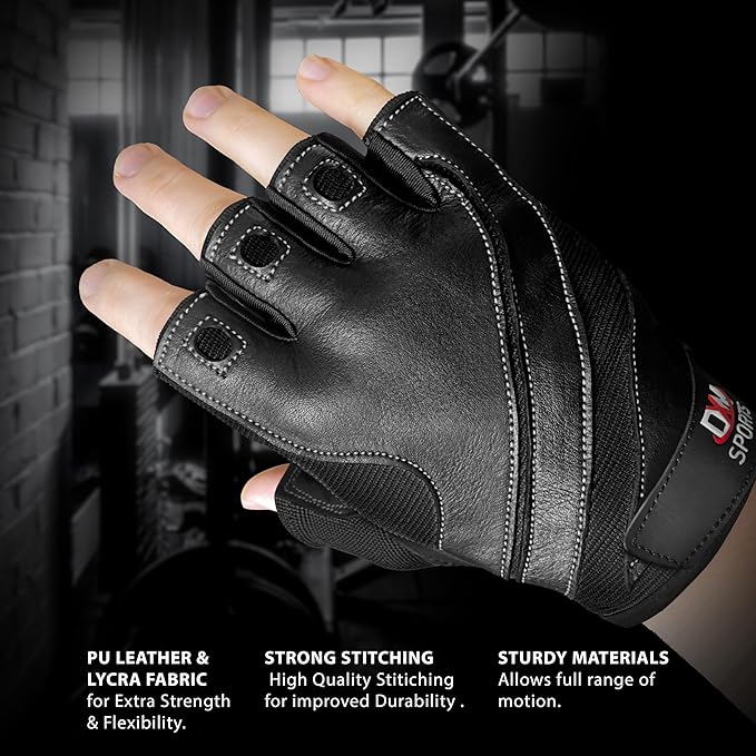 DXM SPORTS Workout Gloves for Men, Gym Weight Lifting Gloves with Wrist Support - Breathable, Anti-Slip Gloves for Exercise, Fitness, Cycling, Training, Outdoor Sports