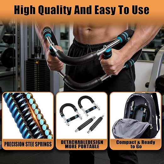 Twister Arm Trainer, 40-100lb Adjustable Chest Workout, Portable Resistance Power Twister for Home & Travel