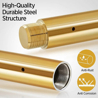 Yaheetech Professional Dance Pole Spinning Static Dancing Pole Portable Removable 45mm Dance Pole Kit for Exercise Club Party Pub Home w/Tools, Silver/Gold
