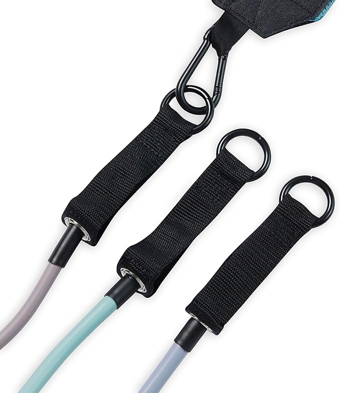 Gaiam Squat Band & Hip Trainer Set - Fabric Resistance Band with 3 Adjustable Resistance Tubes, Home Gym Equipment to Exercise Thigh, Leg, Hip, Glute, Booty & Core - Home Gym & Travel Workout Bands