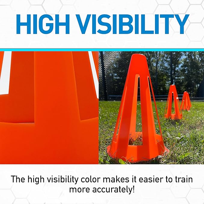 FRANKLIN SPORTS INDUSTRY 4PK 10'Flex Marker Cone SOCCER ACCESSORIES