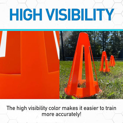 FRANKLIN SPORTS INDUSTRY 4PK 10'Flex Marker Cone SOCCER ACCESSORIES