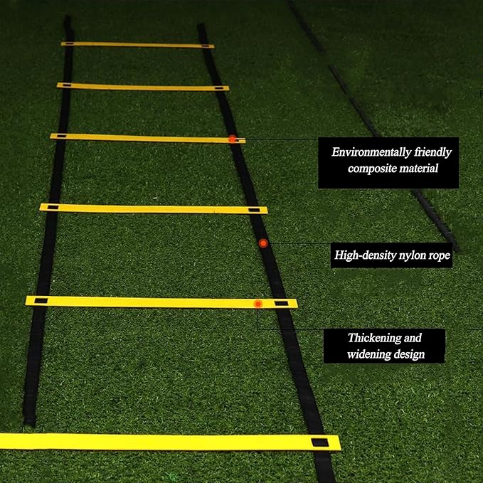 Agility Ladder Adjustable Agility Ladder, Flexibility Speed Training Ladder, Fitness Jumping Ladder Footwork Sport Equipment, with Carry Bag(Size:3M)