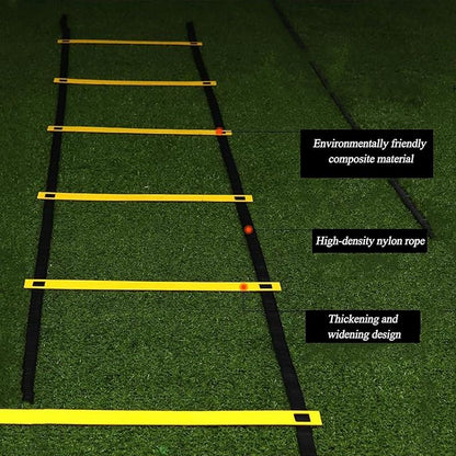 Agility Ladder Adjustable Agility Ladder, Flexibility Speed Training Ladder, Fitness Jumping Ladder Footwork Sport Equipment, with Carry Bag(Size:4M)