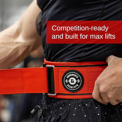 Weight Lifting Belt for Squats, Weightlifting Belt for Deadlifts - 4in Back Support for Bodybuilding | Powerlifting, Locking Metal Buckle, Weight Lifting Belts for Men - Quick Locking