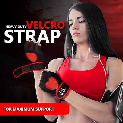 DXM SPORTS Workout Gloves for Women with Wrist Support - Weight Lifting Gloves for Gym, Cycling, Training - Exercise Gloves for Women
