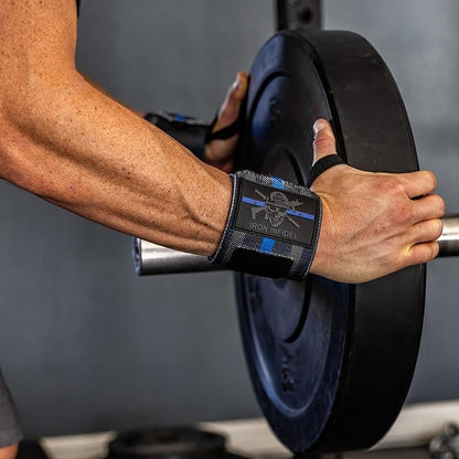 Iron Infidel Wrist Wraps for Weightlifting - 18" Heavy Duty Support for Working Out, Gym Accessories for Men - Use for Lifting, Crossfit, Fitness, Exercise, Bench Press, Powerlifting