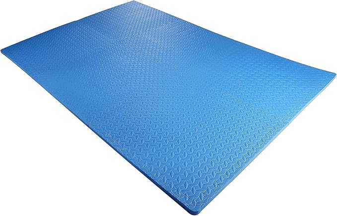 BalanceFrom Puzzle Exercise Mat 3/4" Thick, EVA Interlocking Foam Floor Tiles for Home Gym, Mat for Home Workout Equipment, Floor Padding for Kids, Multiple Sizes and Colors