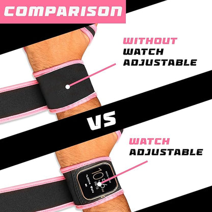 Workout Gloves for Men & Women, Smartwatch Compatible Ventilated Gym Gloves with Wrist Wrap Support, Breathable Weight Lifting Gloves for Fitness, Training & Cycling with Excellent Grip