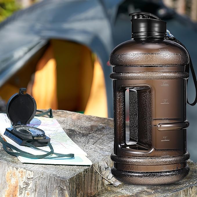 Portable Water Bottle for Fitness 73oz Large Capacity Sports Water Jug with Black Cap Gym Outdoor Hydration Bottle