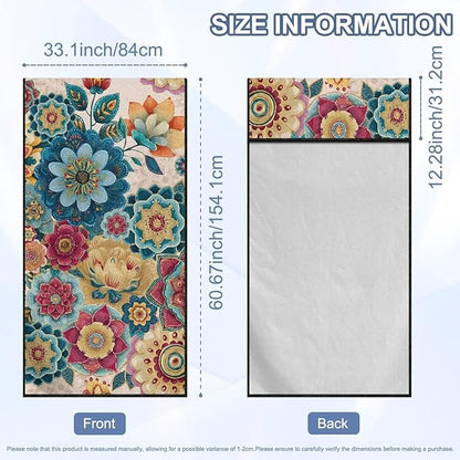 Bulopur Boho Mandala Beach Towel Soft Sand Free Sweatproof Car Seat Cover Towel for Yoga Mat Non-Slip Breathable Washable Sweat Towels Fits for SUV Sedan Truck