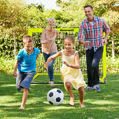 Bearwill Soccer Goal, Kids Soccer Goals for Backyard Set of 2, 4x3ft Portable Soccer Goal Pop Up Soccer Net, Kids Soccer Net Training Equipment with Soccer Ball, Ladder, Cones, Targets
