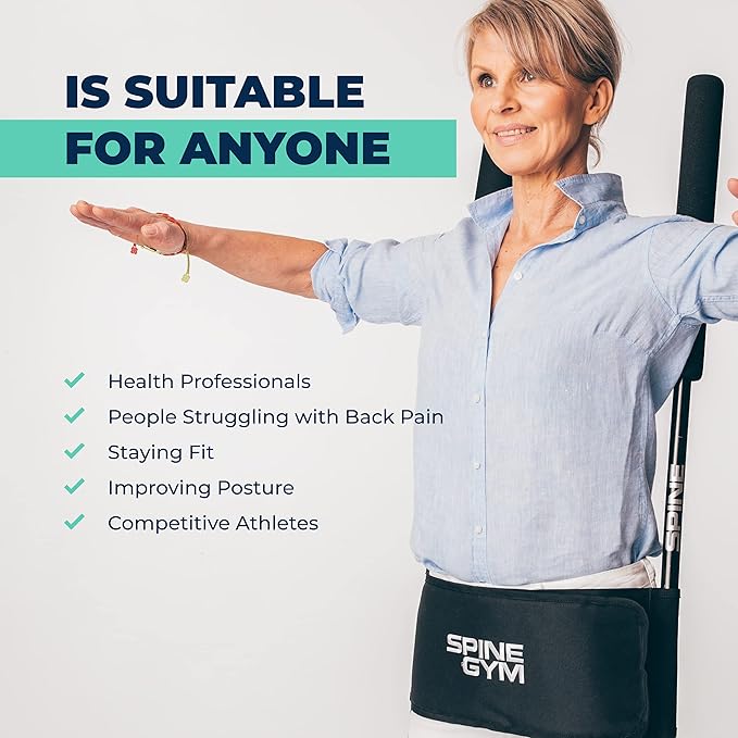 Back Exerciser | Core Strength Training - Adjustable Fitness Equipment for Home & Office Gym - Relieves Back Pain & Improves Posture