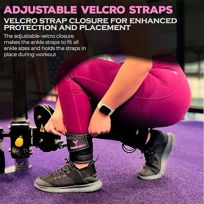 Ankle Straps for Cable Machines Women, Glute Kickback Cable Machine Attachments, Gym Ankle Cuffs, Wrist Cuffs for Workout, Leg Training Accessory, Fitness Gear for Home or Gym