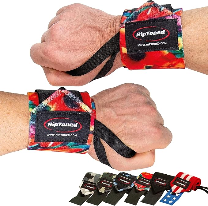 Rip Toned Wrist Wraps for Weightlifting – USPA & USAPL Approved 18" Wrist Straps for Powerlifting – Adjustable, Durable Gym Wraps with Thumb Loop – Maximum Support for Men & Women