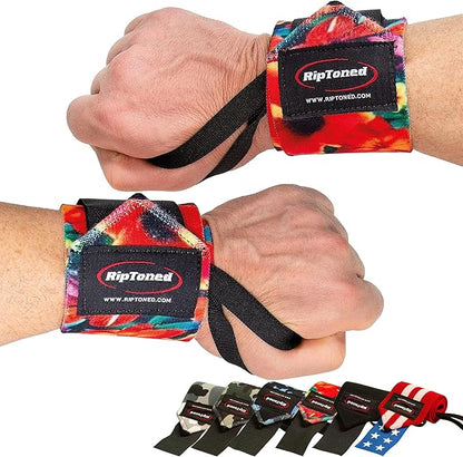 Rip Toned Wrist Wraps for Weightlifting – USPA & USAPL Approved 18" Wrist Straps for Powerlifting – Adjustable, Durable Gym Wraps with Thumb Loop – Maximum Support for Men & Women